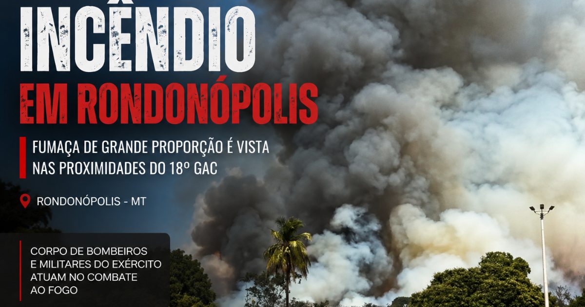 Incêndio de grandes proporções chama atenção em RondonópolisIncêndio de grandes proporções chama atenção em Rondonópolis
